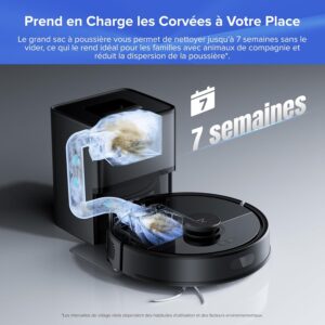 Roborock Q7 L5+ robot aspirateur laveur avec station pour animaux