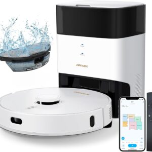 AIRROBO GT21 Robot Aspirateur Laveur avec Station: Robot-Laveur avec Navigation LiDAR |3.5L Automatique Poussièr | Autonomie 180 Minutes | évitement d'obstacles | WiFi/App Control