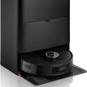 Bosch Spotless Max Cam BCRDW3BX, Robot aspirateur-Laveur avec caméra Smart Vision, serpillère rotative, 11 000 Pa, Station de Service sèche-Humide, Application Home Connect, Noir