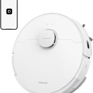 DREAME D20 Robot Aspirateur, 13 000 Pa, Brosse Duo pour Poils d'Animaux, Navigation Laser, Aspirateur et Laveur 2-en-1, Sols Durs et Tapis/Moquettes, Batterie 5 200 mAh, Application et Commande Vocale