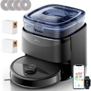 Lefant M3 Max Robot Aspirateur Laveur 20 000 Pa, Station Multifonctionnelle, Double Serpillière Rotative 200 TR/Min & Relevable 9mm, Navigation dToF, Évitement d'obstacles PSD, 220min, 5G/2.4G