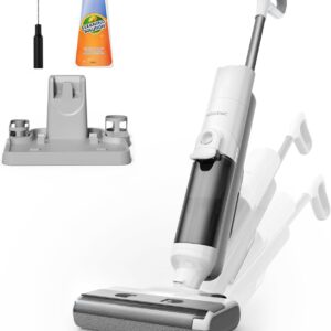Proscenic F10 Ultra+ Aspirateur Laveur sans Fil,60 Mins Aspirateur Balai sans Fil Sec et Humide,Léger Aspirateur Eau et Poussière,Laveur de Sol,Autonettoyant,1.3L,Nettoyage des Angles,Bords,Sols Durs