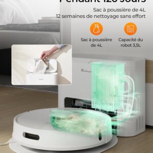 Redroad R10, robot aspirateur laveur avec station pour sols sans effort