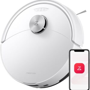 roborock Q10 S5 Robot Aspirateur Laveur, 10000 Pa Aspiration, Double Anti-emmêlement, Système VibraRise 2.0, Levage des Serpillères de 8 mm, Navigation PreciSense LiDAR, Évitement d'obstacles, APP