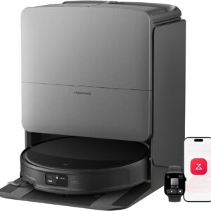 roborock Saros 20 Robot Aspirateur Laveur, 36 000 Pa, Châssis AdaptiLift 3.0, Système Autonome StarSight 2.0, Double Anti-enchevêtrements, Technologie FlexiArm, Nouvelle Station RockDock, Ultra-Mince