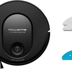 Rowenta X-Plorer Serie 65, Robot aspirateur Laveur, Technologie Laser, Nettoyage méthodique, Design Ultra Fin RR8L65WH, Noir