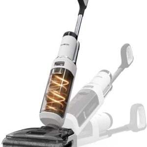 Tineco Floor One Stretch S6 Aspirateur Laveur, Aspirateur Sec et Humide Puissant Intelligent, portée à Plat 180°, Nettoyage Deux Bords, Auto-Nettoyage Flashdry à 70℃ en 5 Min, 40 Min d'autonomie
