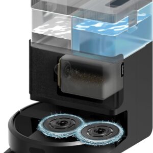 iRobot Roomba Plus 405 Combo Robot + AutoWash - Base Multifonction - Lavage et séchage des lingettes - LiDAR Clearview - 75 Jours d'autovidage - Double Lavage avec SmartScrub - Noir