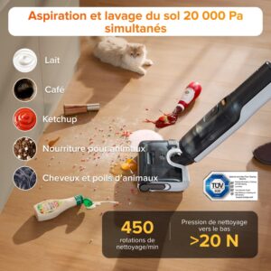 Roborock F25 LT, robot aspirateur laveur axé lavage sans effort