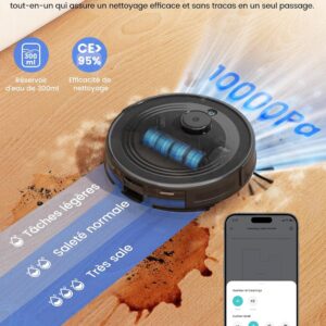 Lefant M2S Pro, robot aspirateur laveur avec station pour animaux