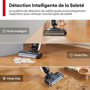 Ultenic robot aspirateur laveur autonettoyant pour les grandes surfaces