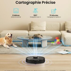 Vexilar Cleanova W11, robot aspirateur laveur avec station sans contrainte