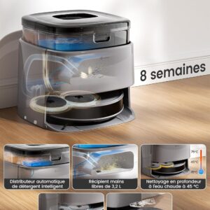 Lefant M3 Max, robot aspirateur laveur avec station tres autonome