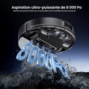 Proscenic Q10, robot aspirateur laveur silencieux pour grandes surfaces