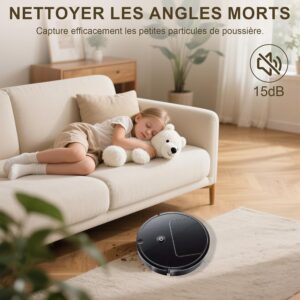 Générique Ultra-Fin robot aspirateur laveur discret pour petits espaces