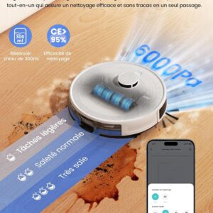 Lefant M2 Pro, robot aspirateur laveur avec station pour simplifier le ménage