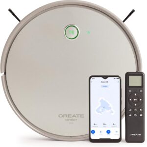 CREATE / NETBOT S40 / Robot aspirateur et Laveur Intelligent/Haute Puissance 4000Pa, avec cartographie, WiFi, Alexa, App, Batterie Longue durée 220 Minutes