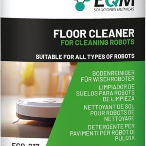 EQM - ECO-217 - Nettoyant de Sol pour Robots laveurs - 1L - Nettoyant concentré convenant à tous les types de robots - Ne nuit pas aux matériaux grâce à son pH neutre - Arôme floral
