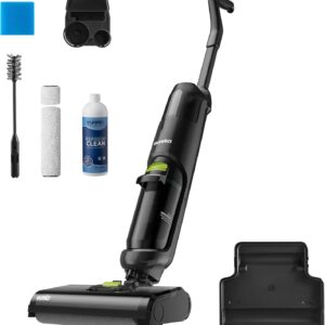 Eureka NEW400 Aspirateur Laveur sans Fil pour Sols Durs,Aspirateur Balai sans Fil Sec et Humide,Autonettoyant,Aspirateur Laveur Eau et Poussière,Longue Autonomie,pour Les Saletés Collantes,Sols Durs