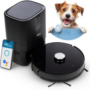 EZICLEAN® Robot Aspirateur Laveur Connecté avec Base Aspirante I-Bot Z7 Smart - Navigation Laser de Précision