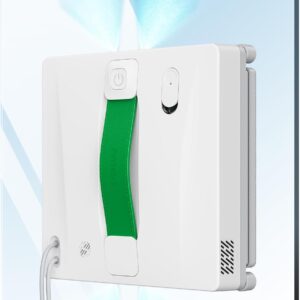 Fmart W8 Robot Nettoyage vitres, 8000Pa Robot Laveur de Vitre Automatique, Design Compact, Double Buses avec pulvérisation ultrasonique, système de Protection, Planification Intelligente du Trajet