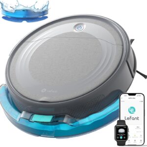 Lefant Aspirateur Robot 6000Pa, Navigation Laser ToF, Évitement Précis des Obstacles, Anti-Enchevêtrement Idéal pour Poils d'animaux, Cheveux et Sols Durs, Contrôle par App/Alexa, M310 Ultra