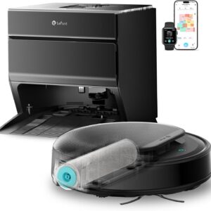 Lefant M5Pro Robot Aspirateur Laveur, 18000 Pa, Nettoyage Automatique instantané avec serpillière à roulettes, 75℃ Lavage de Serpillière à l'eau Chaude, Levage des Serpillières à 8mm, WiFi 5G/2,4G
