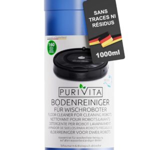 PURIVITA® Produit Robot Laveur Sol [1L] - Détergent Robot Laveur - Produit Nettoyant Aspirateur Laveur - Concentré de Détergent Pour Tous les Robots Lavants - Floor Cleaner - Produit Pour Aspirateur
