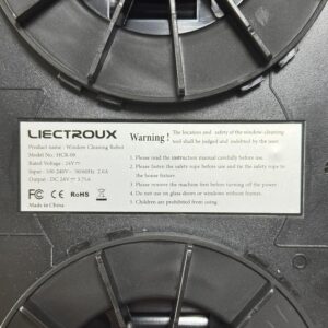LIECTROUX HCR-10 Robot Laveur Vitre Electrique, Pulvérisation d'eau ultrasonique, routage AI, Moteur sans balais, réservoir d'eau 30ml (Noir)