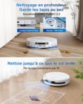 ECOVACS T50 Pro Omni, robot aspirateur laveur a eau chaude bien automatise