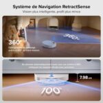 Roborock Qrevo Curv 2 Pro, robot aspirateur laveur avec station discret