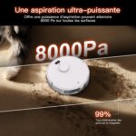 Yigars robot aspirateur laveur avec station pour alléger l&rsquo;entretien