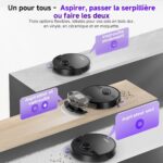 MONSGA MS1 Max, robot aspirateur laveur avec station pour animaux