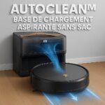 EZICLEAN I-Bot Z5, robot aspirateur laveur avec station au quotidien