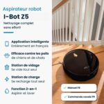 EZICLEAN I-Bot Z5, robot aspirateur laveur avec station au quotidien
