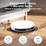 Yigars 2026, robot aspirateur laveur compact et pratique pour animaux