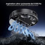 Proscenic Q10, robot aspirateur laveur silencieux pour grandes surfaces