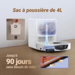 EZVIZ RE7 Edge, robot aspirateur laveur avec station pour 300 m²
