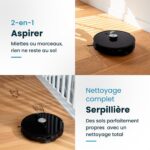 EZICLEAN I-Bot Z7 Smart, robot aspirateur laveur avec station discret