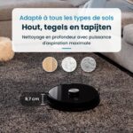 EZICLEAN I-Bot Z7 Smart, robot aspirateur laveur avec station discret
