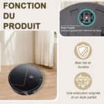 Générique Ultra-Fin robot aspirateur laveur discret pour petits espaces