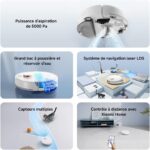 XIAOMI S40C, robot aspirateur laveur efficace sur sols durs et tapis